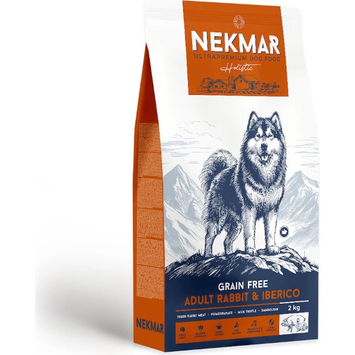 Hrană uscată pentru câini Nekmar Grain Free Adult Rabbit & Iberico 2kg