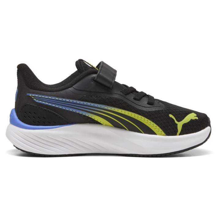 Кроссовки детские Puma Pounce Lite Ac+ Ps Puma Black/Lime Smash/Royal Sapphire, s.35