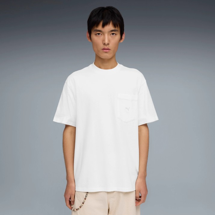 Tricou bărbătesc Puma Select Essentials Pocket Puma White, s.M