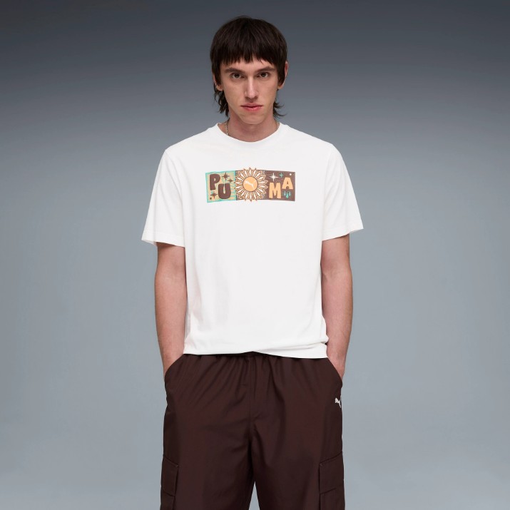 Tricou bărbătesc Puma Sunset Drive Graphic Puma White, s.XL
