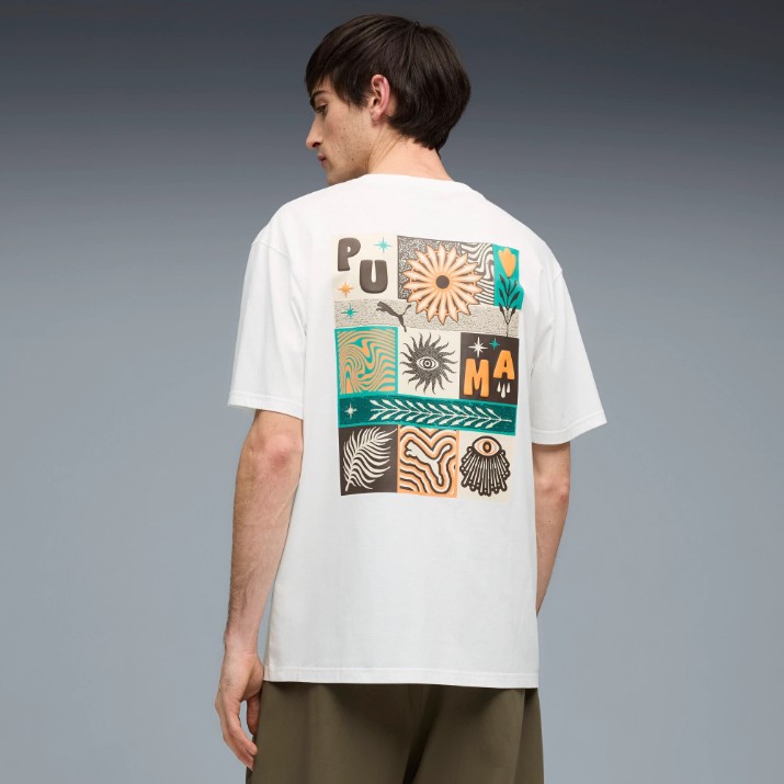 Tricou bărbătesc Puma Sunset Drive Relaxed Puma White, s.M