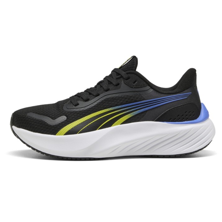 Adidași pentru copii Puma Pounce Lite Jr Puma Black/Lime Smash/Royal Sapphire, s.36
