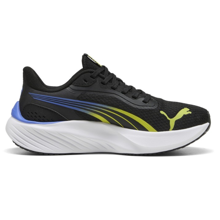 Adidași pentru copii Puma Pounce Lite Jr Puma Black/Lime Smash/Royal Sapphire, s.36