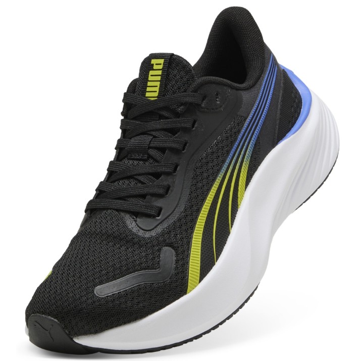 Кроссовки детские Puma Pounce Lite Jr Puma Black/Lime Smash/Royal Sapphire, s.38.5