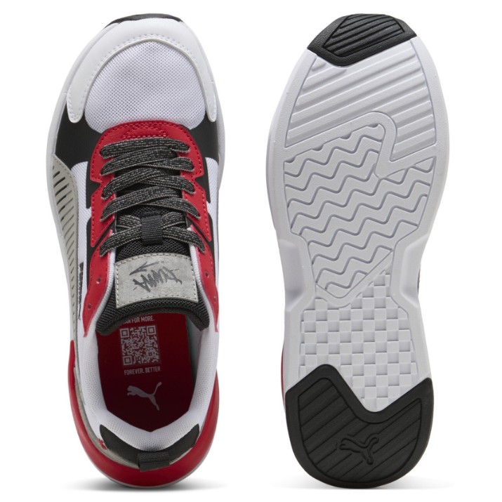 Adidași pentru copii Puma X-Ray 3 Lt Mid 90S 26 Jr Puma White/Gray Echo/For All Time Red, s.35.5