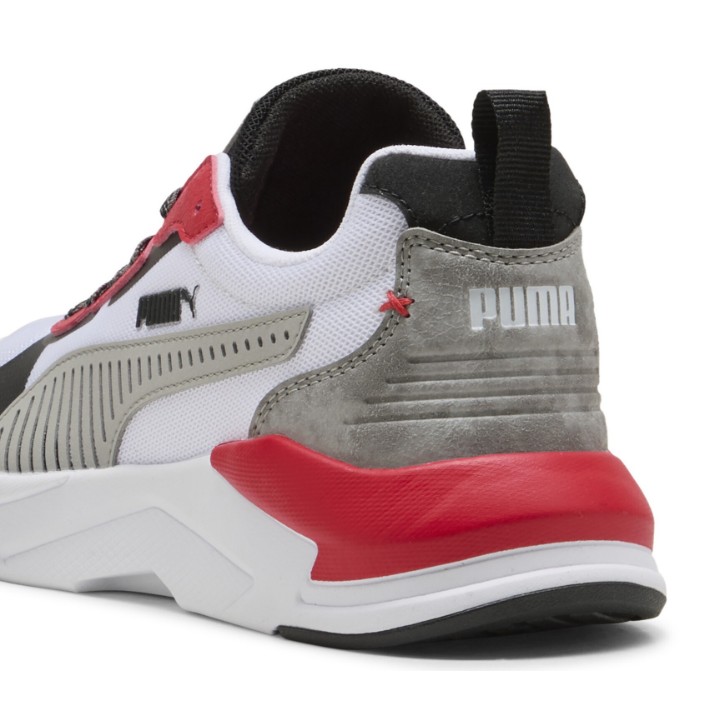 Adidași pentru copii Puma X-Ray 3 Lt Mid 90S 26 Jr Puma White/Gray Echo/For All Time Red, s.37.5