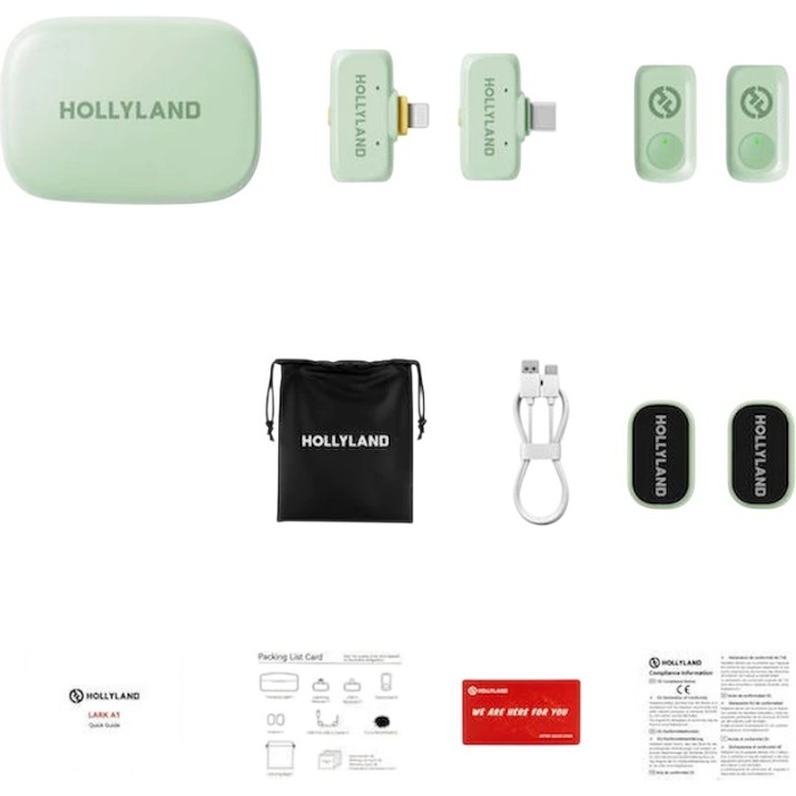 Microfon Hollyland Lark A1 Combo Mint Green
