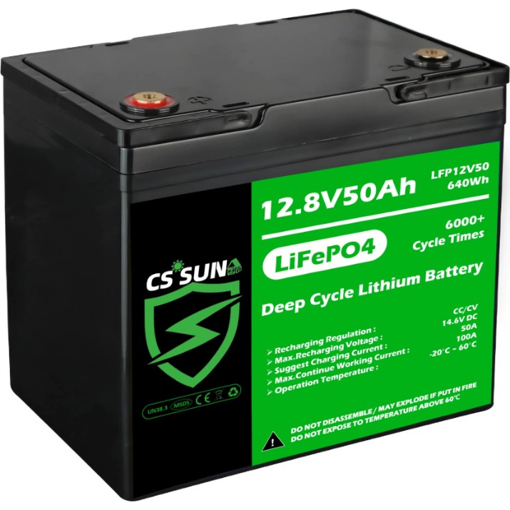 Bateria acumulatorului CS Sun 12.8V 50Ah (LiFePo4)