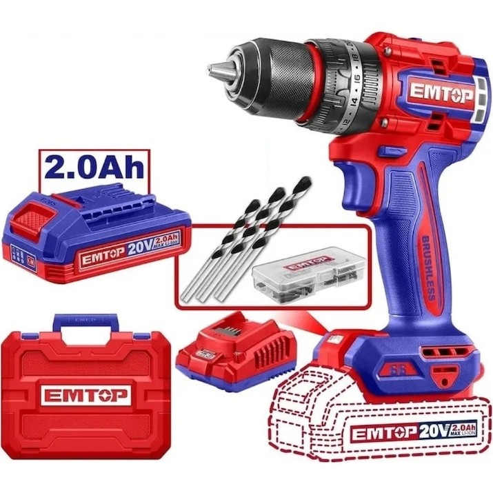 Шуруповерт EMTOP ECIDL20668