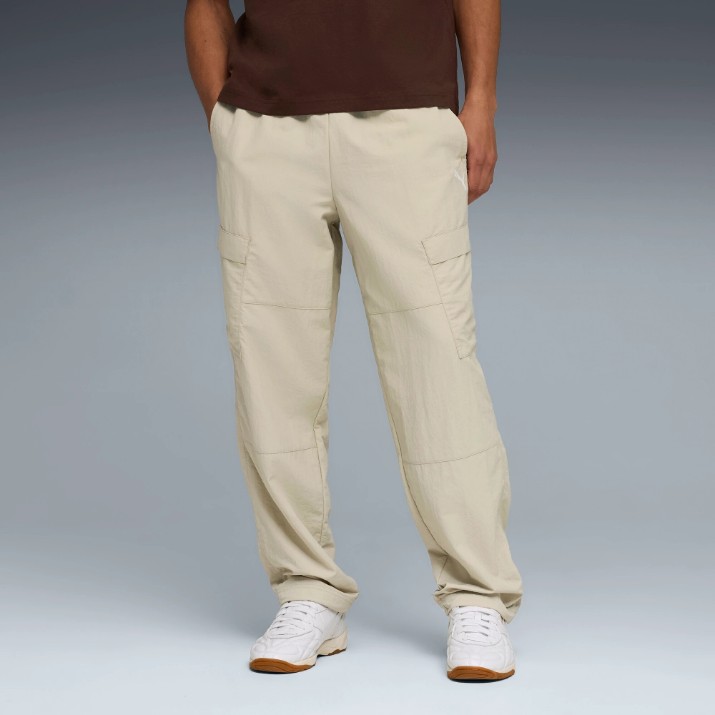 Pantaloni spotivi pentru bărbați Puma Wardrobe Ess Relaxed Pebble Gray, s.S