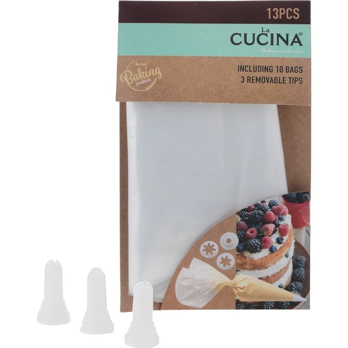 Кондитерский мешок и насадки Cucina 35x19cm (38757) 10pcs