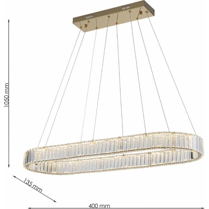 Lustră Lampardi Crysto LP137-L100