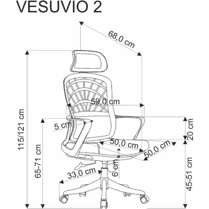 Scaun de birou Halmar Vesuvio Turcuaz (92700493)