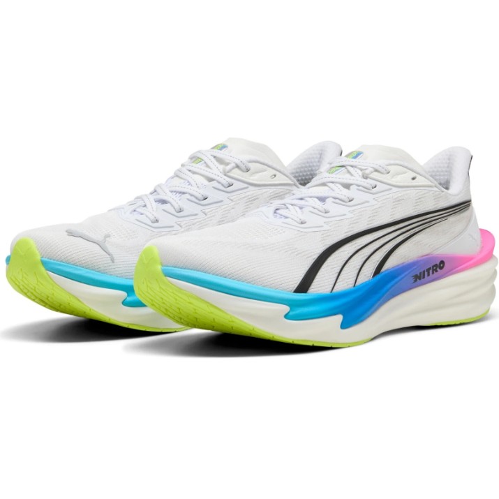 Кроссовки мужские Puma Deviate Nitro 4 Puma White/Poison Pink/Ultra Blue, s.42