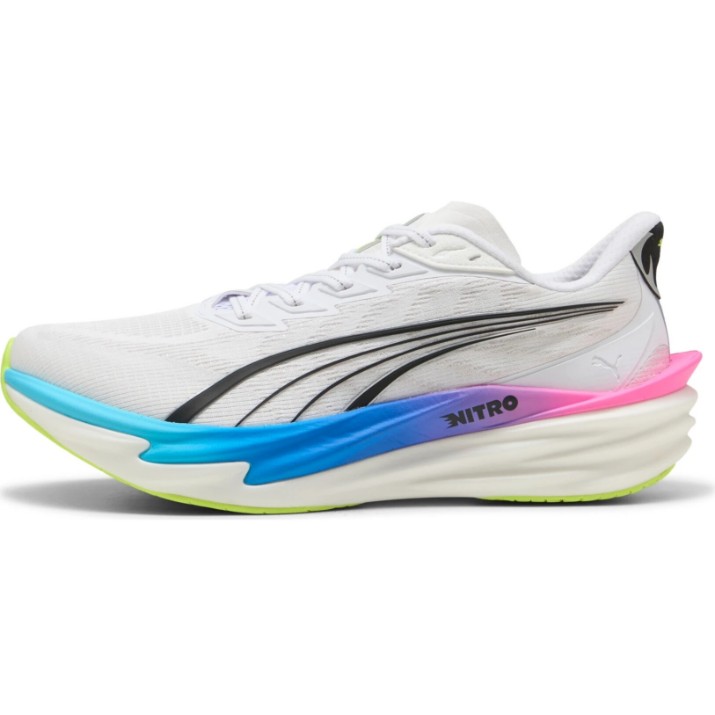 Adidași pentru bărbați Puma Deviate Nitro 4 Puma White/Poison Pink/Ultra Blue, s.43