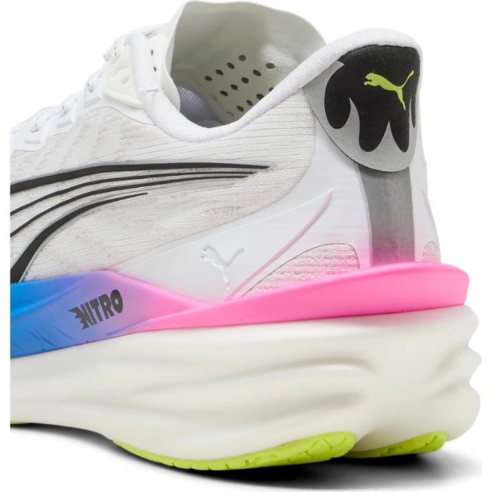 Adidași pentru bărbați Puma Deviate Nitro 4 Puma White/Poison Pink/Ultra Blue, s.43