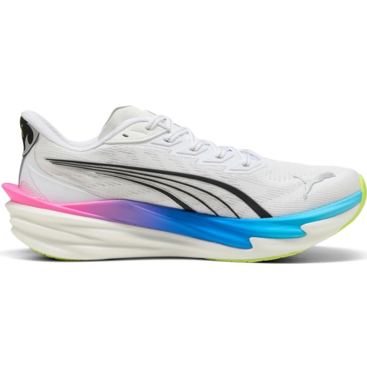 Adidași pentru bărbați Puma Deviate Nitro 4 Puma White/Poison Pink/Ultra Blue, s.46.5