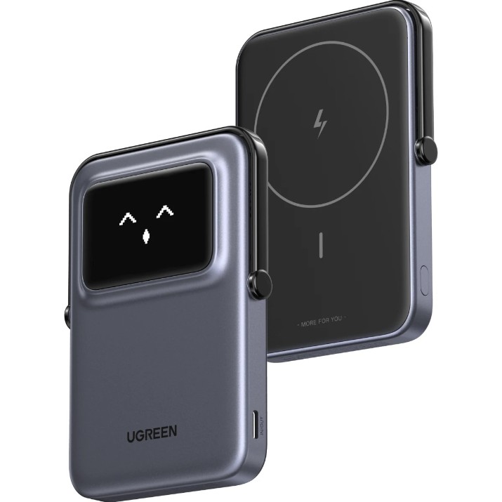 Acumulator extern Ugreen Uno Series with Kickstand 5000mAh Space Gray (35605B)