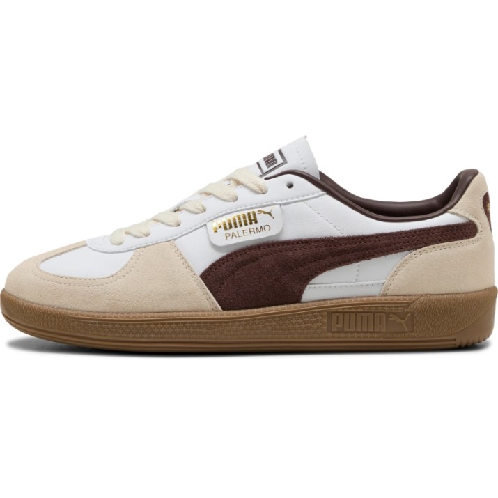 Ghete pentru bărbați Puma Palermo Leather Puma White/Chocolate Brown/Gum, s.40