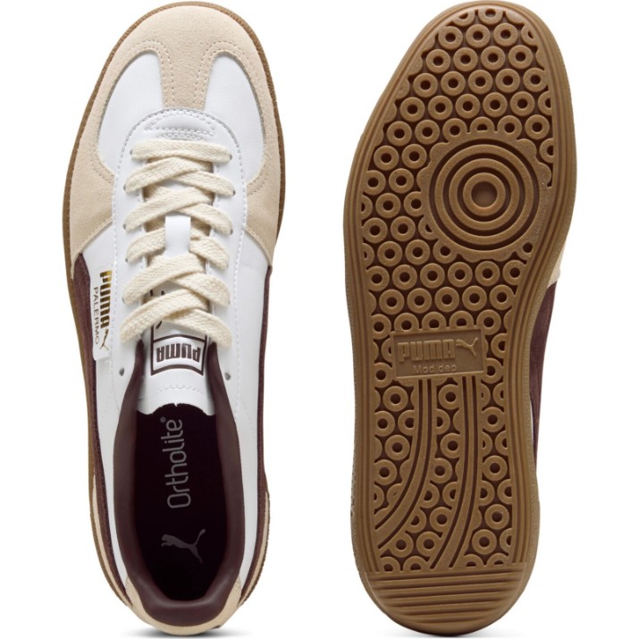 Ghete pentru bărbați Puma Palermo Leather Puma White/Chocolate Brown/Gum, s.40