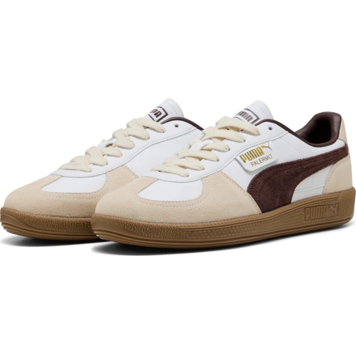 Кеды мужские Puma Palermo Leather Puma White/Chocolate Brown/Gum, s.47