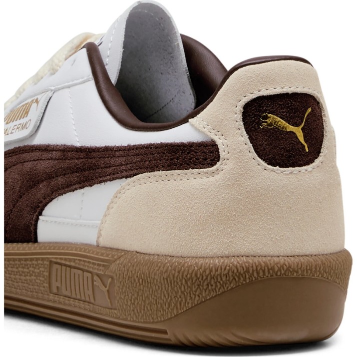 Кеды мужские Puma Palermo Leather Puma White/Chocolate Brown/Gum, s.47
