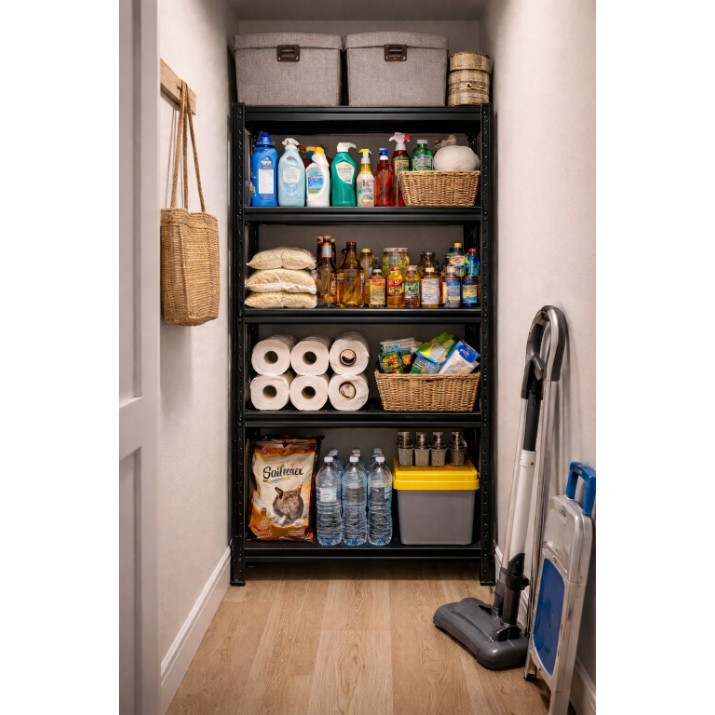 Unitate de rafturi de depozitare Xenos SmartLine 180x90x40cm Metal Black