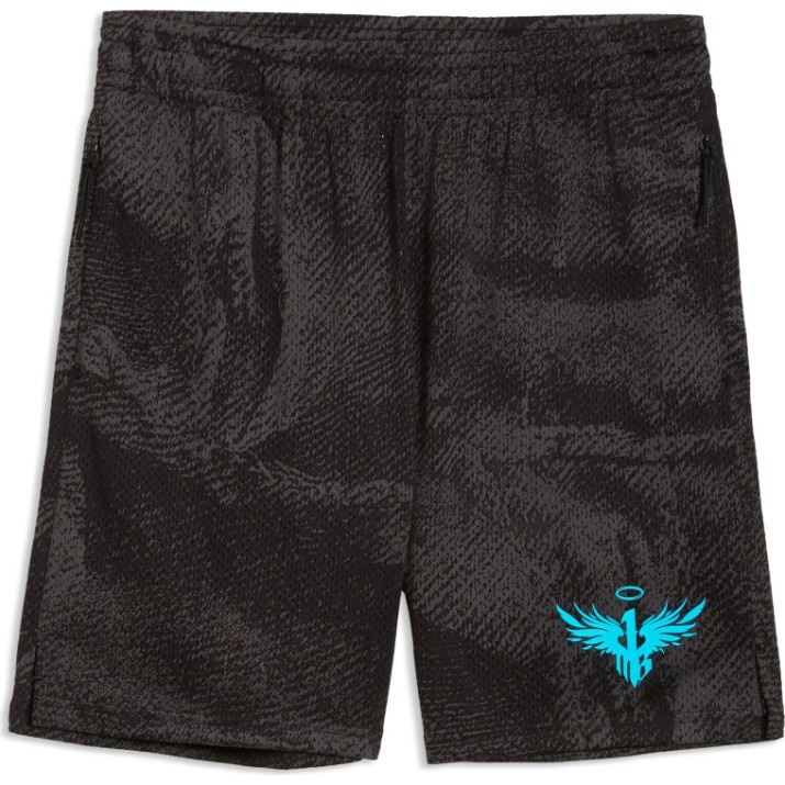 Pantaloni scurți pentru bărbați Puma Melo X Hive 7 Puma Black/Aop, s.XL