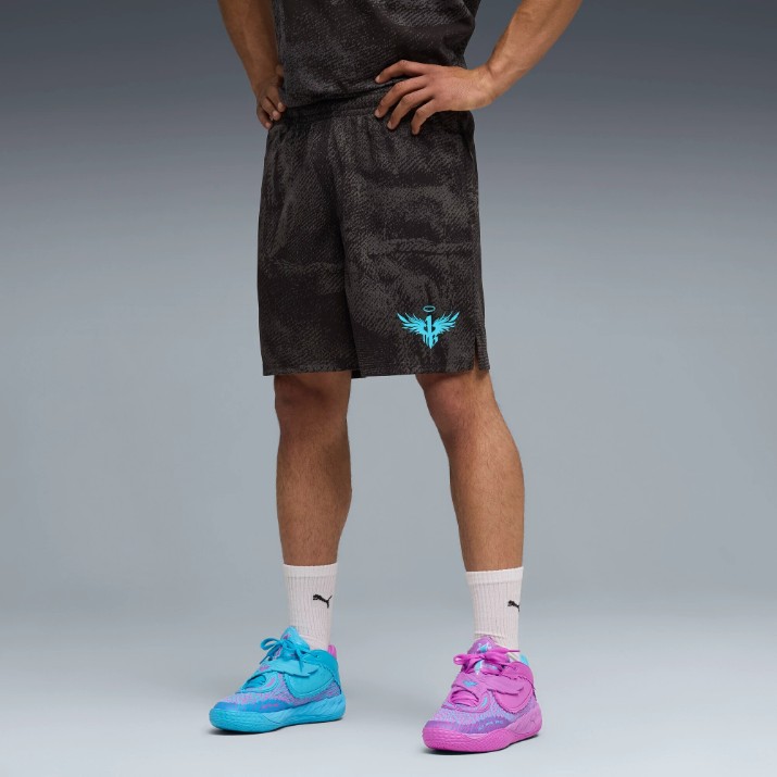 Pantaloni scurți pentru bărbați Puma Melo X Hive 7 Puma Black/Aop, s.XL