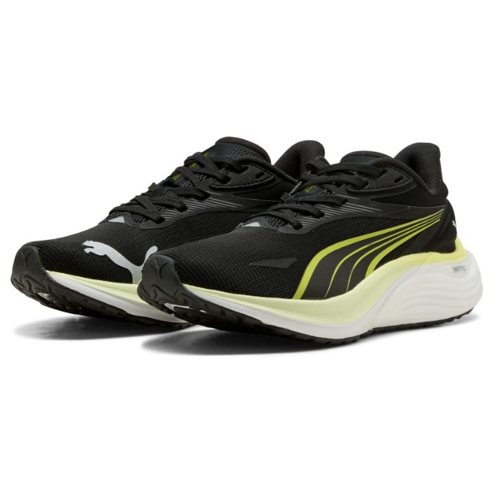 Adidași pentru copii Puma Electrify Nitro 4 Jr Puma Black/Apple Spritz/Lux Lime, s.35.5
