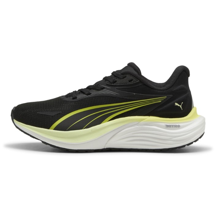 Adidași pentru copii Puma Electrify Nitro 4 Jr Puma Black/Apple Spritz/Lux Lime, s.38.5