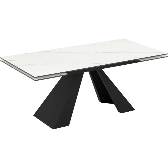 Обеденный стол Magnusplus Monza 90x180/220/260 Ceramic Calacatta