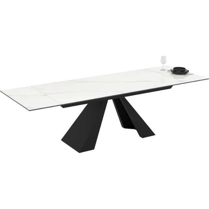 Обеденный стол Magnusplus Monza 90x180/220/260 Ceramic Calacatta