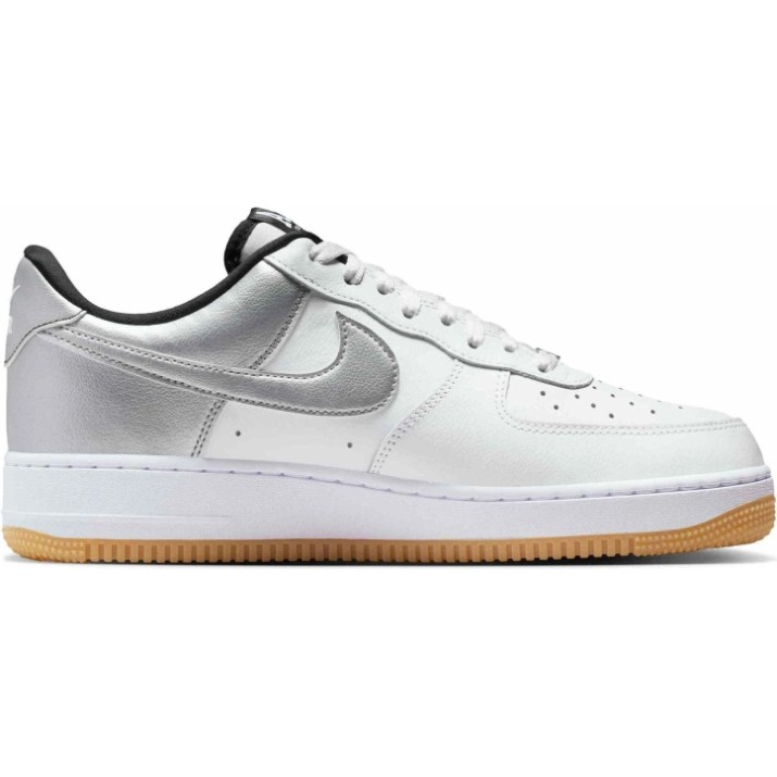 Ghete pentru bărbați Nike Air Force 1 07 LV8 Summit White/Black/Metallic Silver/White/Gum Yellow, s.41