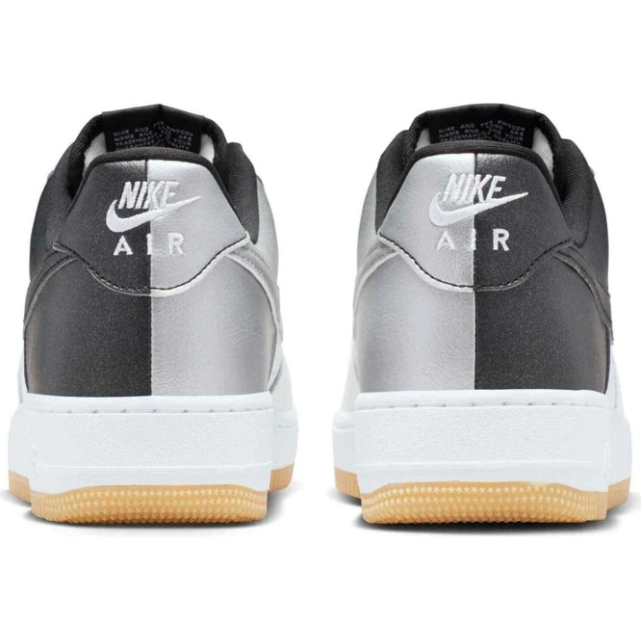 Ghete pentru bărbați Nike Air Force 1 07 LV8 Summit White/Black/Metallic Silver/White/Gum Yellow, s.42.5