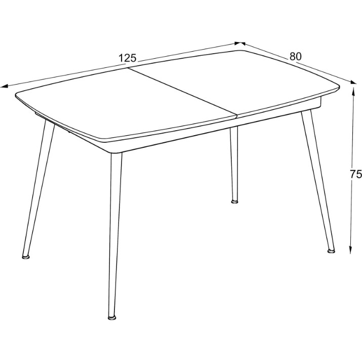 Обеденный стол Magnusplus Yense 80x125/165 Anemon