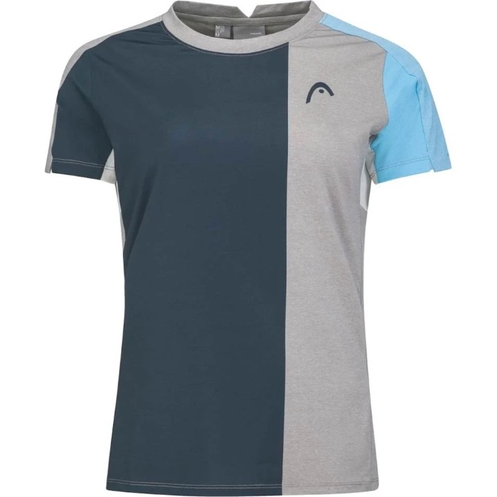Tricou de dame Head Padel Tech S Grey/Navy