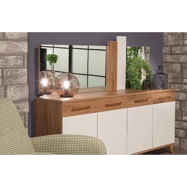 Comodă Moda Life Step Walnut/White