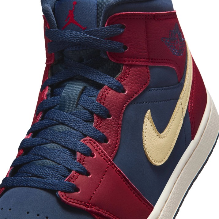 Ботинки мужские Nike Jordan 1 Mid Se Team Red/Pale Vanilla/Obsidian, s.42