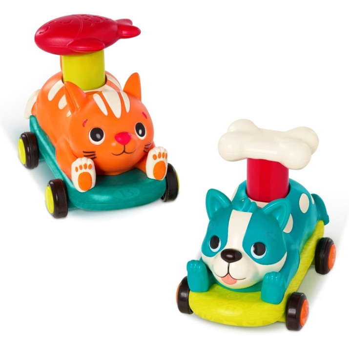 Set de mașini Battat PawMobiles Push&Go 2pcs (BX2419Z)