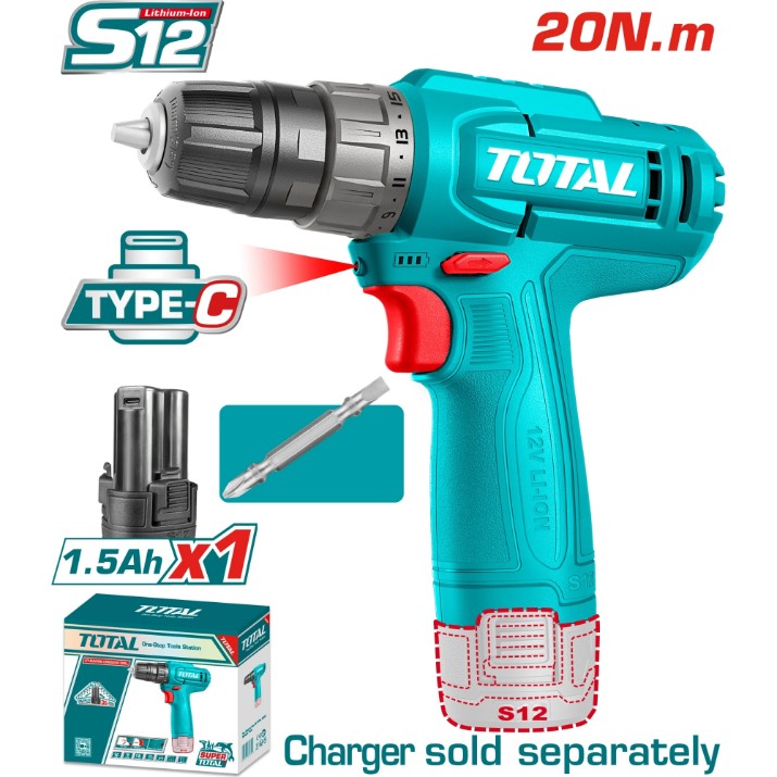 Шуруповерт Total Tools TDLI12456