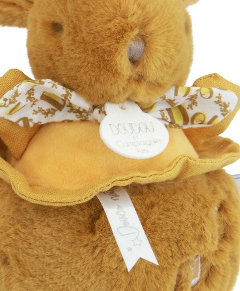 Мягкая игрушка Doudou Rabbit Music Mustard Yellow 20cm (DC4369)