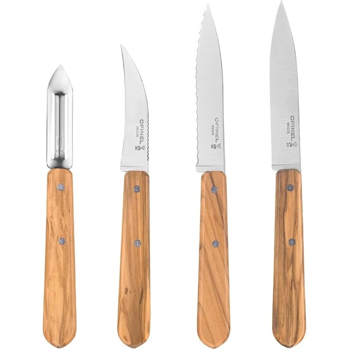 Набор кухонных ножей Opinel Box The Essentials Olivewood (002163)