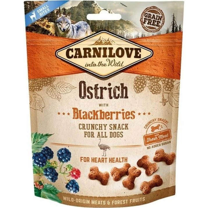 Лакомства для собак Carnilove Crunchy Snack Ostrich with Blackberries 200g
