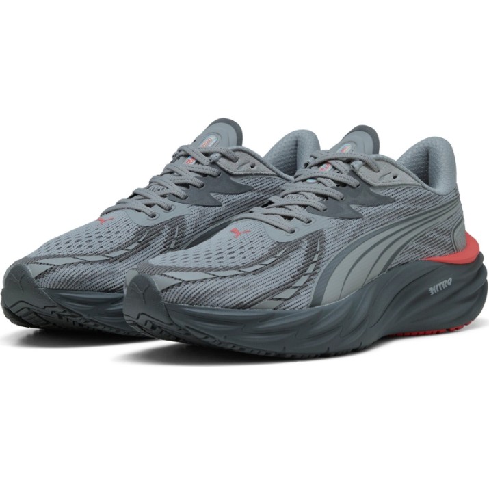 Кроссовки мужские Puma Velocity Nitro 4 Gray Echo/Red Glamour, s.43