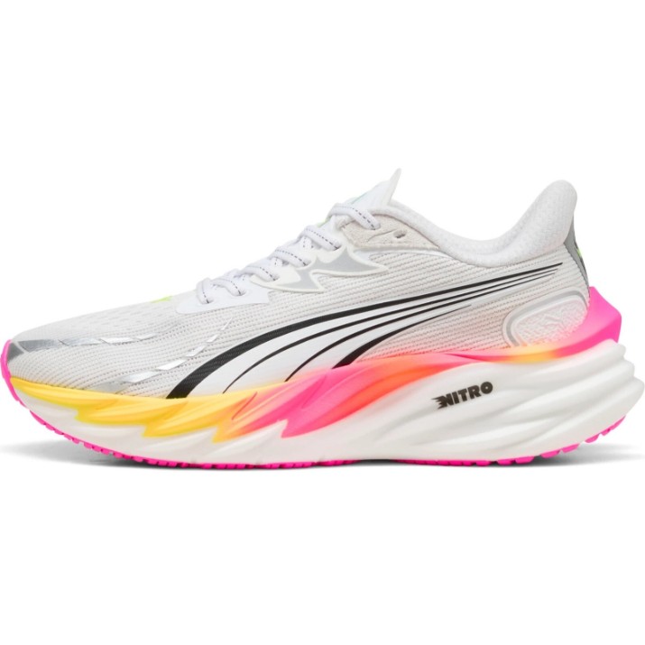Adidași pentru dame Puma Velocity Nitro 4 Puma White/Glowing Red/Poison Pink, s.38.5