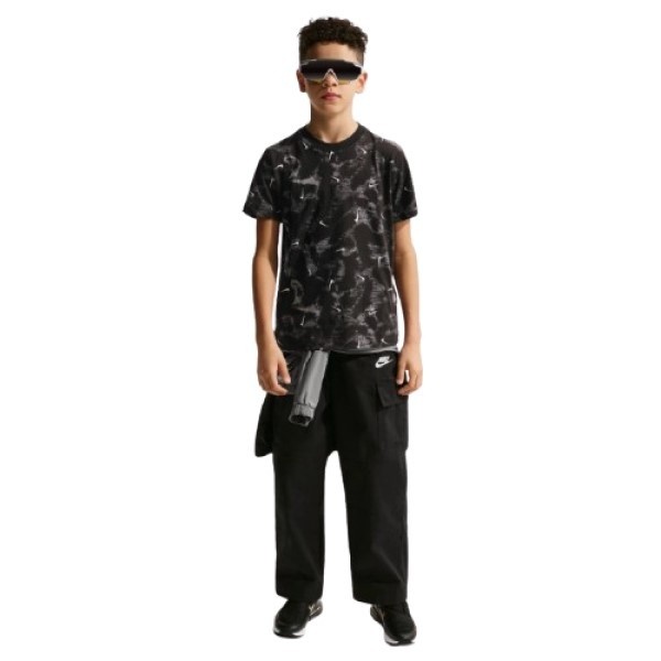 Tricou pentru copii Nike Sportswear Kids T-Shirt Black/White, s.M