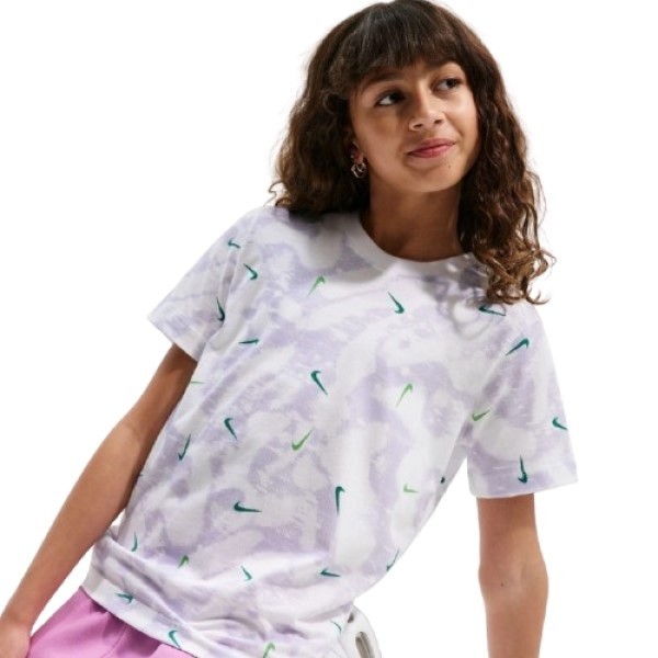 Детская футболка Nike Sportswear White/Mean Green, s.M