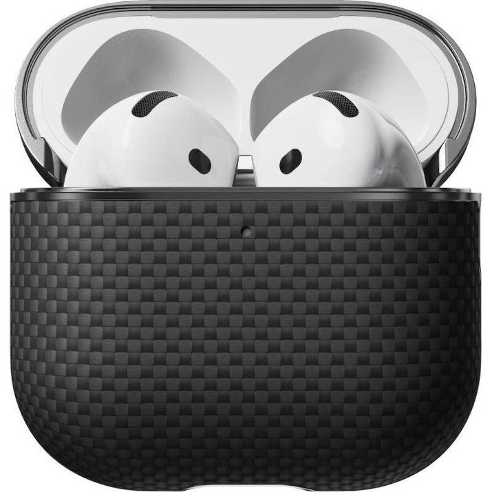 Чехол для наушников Pitaka Aramid Fiber Magnetic Case for AirPods 4 Black/Gray (APM2404)