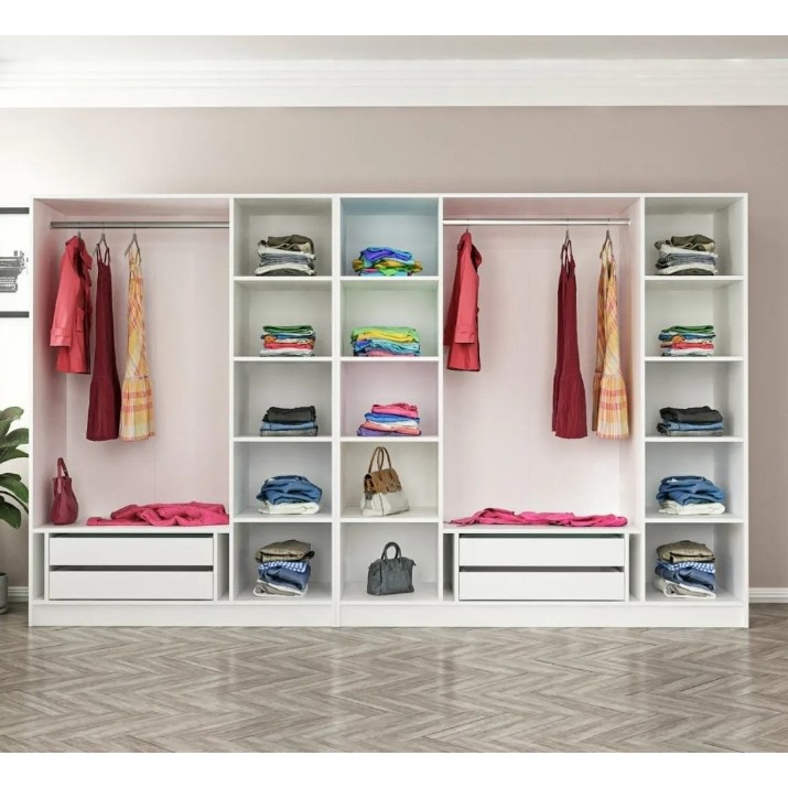 Dulap Trendy Kale 6666 White/Black 315x190x52cm GTR004648